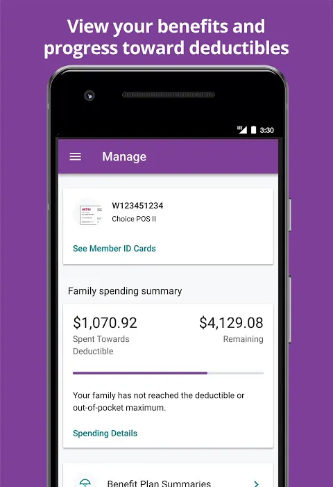 Aetna Health app screenshot 3