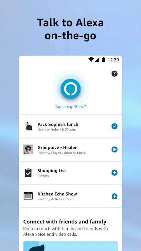 Amazon Alexa app screenshot 1