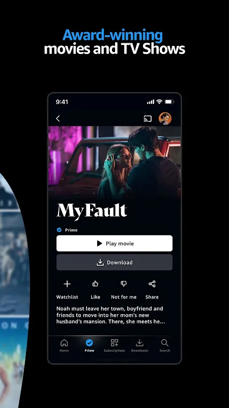 Amazon Prime Video app screenshot 3