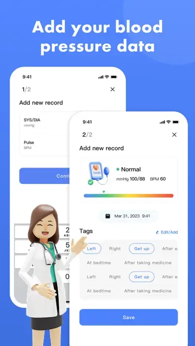 Blood Pressure App Pro app screenshot 1