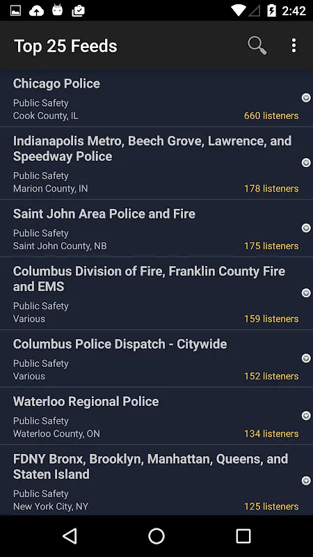 Broadcastify Police Scanner app screenshot 3