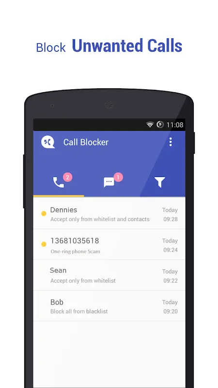 Call Blocker – Blacklist app screenshot 1