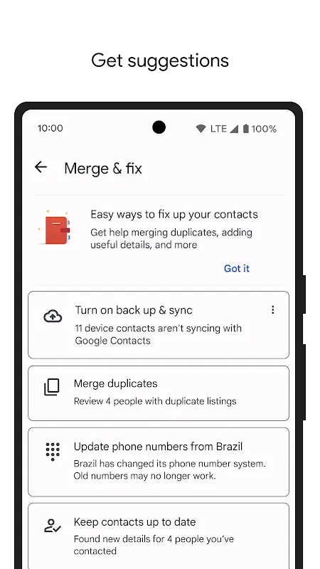 Contacts app screenshot 2