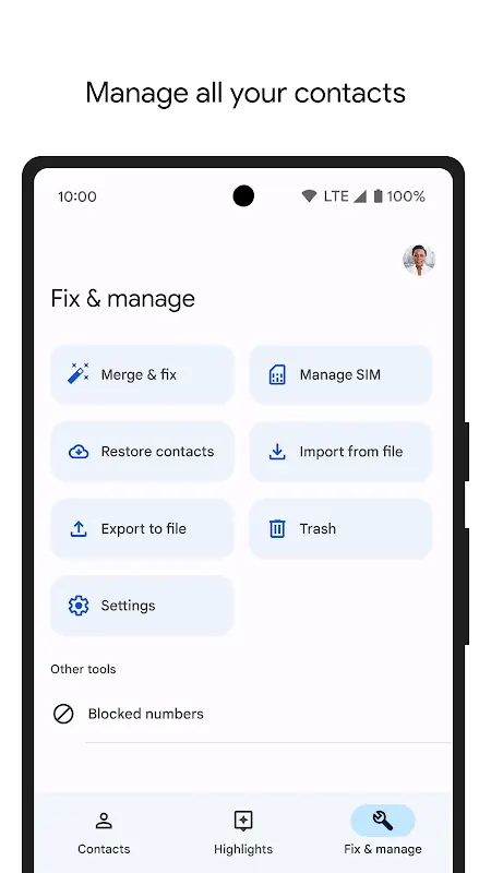 Contacts app screenshot 4