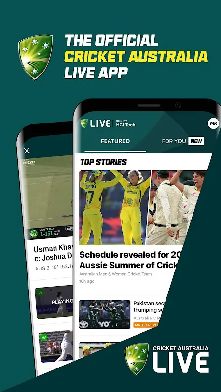 Cricket Australia Live app screenshot 1