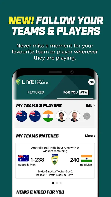 Cricket Australia Live app screenshot 2