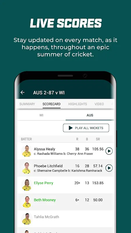 Cricket Australia Live app screenshot 4