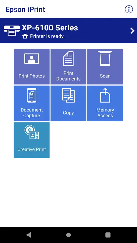 Epson iPrint app screenshot 1