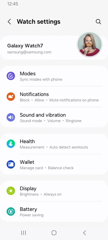 Galaxy Wearable (Samsung Gear) app screenshot 3
