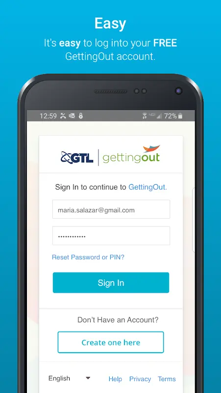 GettingOut app screenshot 2