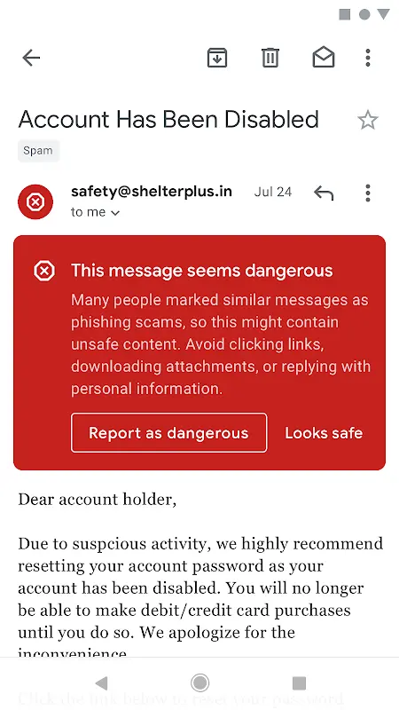 Gmail app screenshot 1