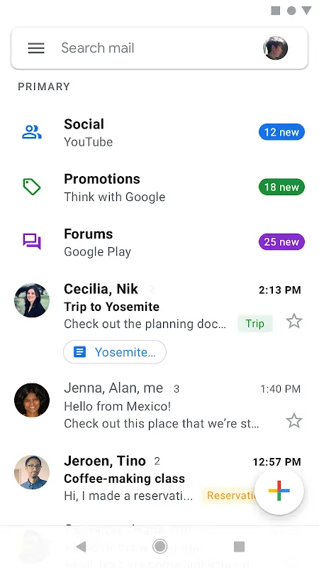 Gmail app screenshot 2