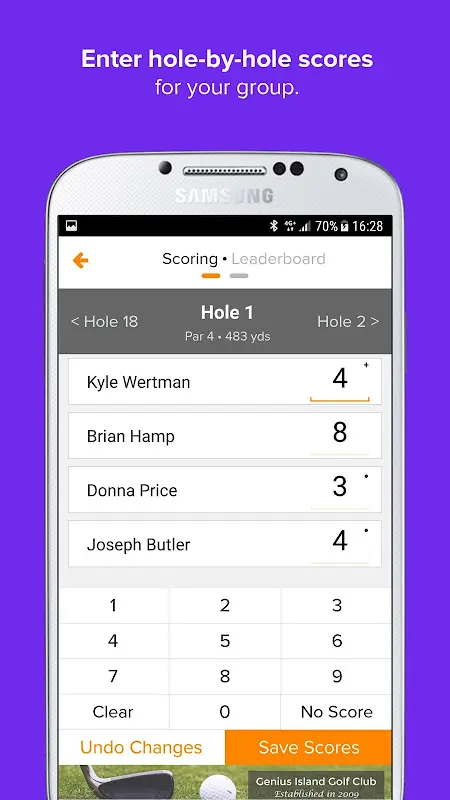Golf Genius app screenshot 2