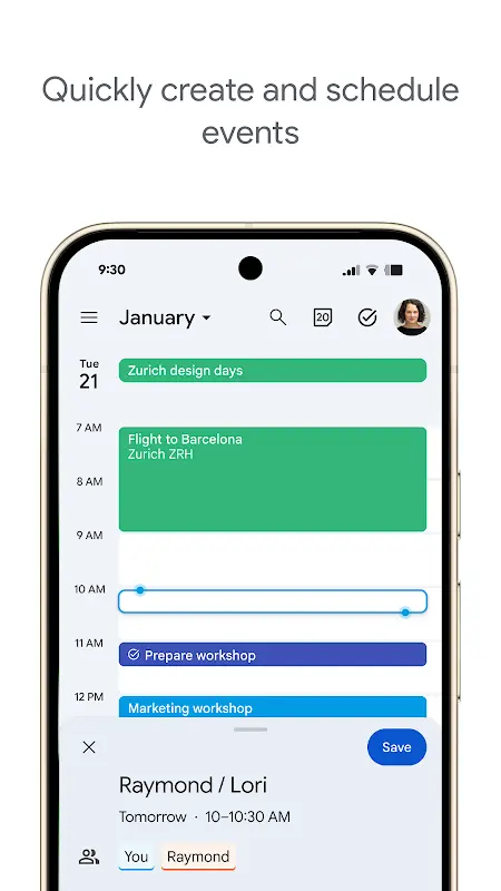 Google Calendar app screenshot 2