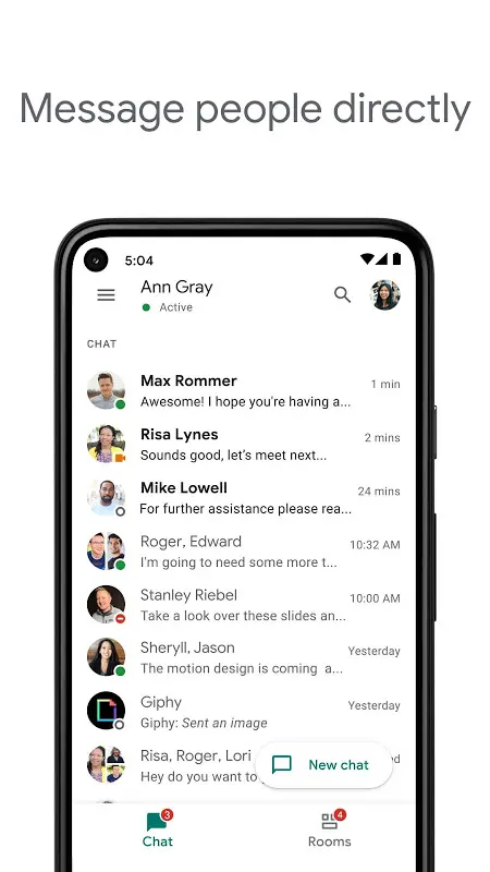 Google Chat app screenshot 1