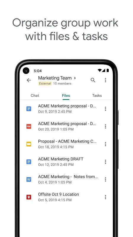 Google Chat app screenshot 2