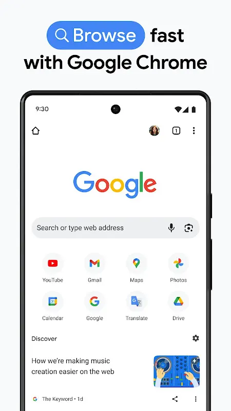 Google Chrome app screenshot 1