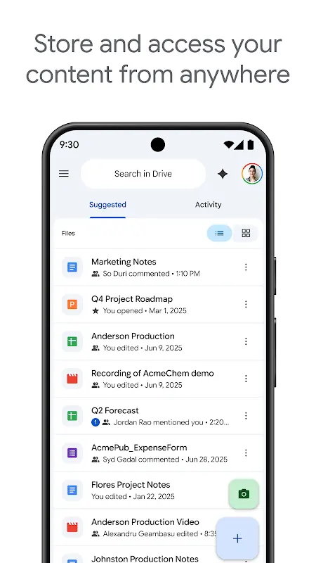 Google Drive app screenshot 1