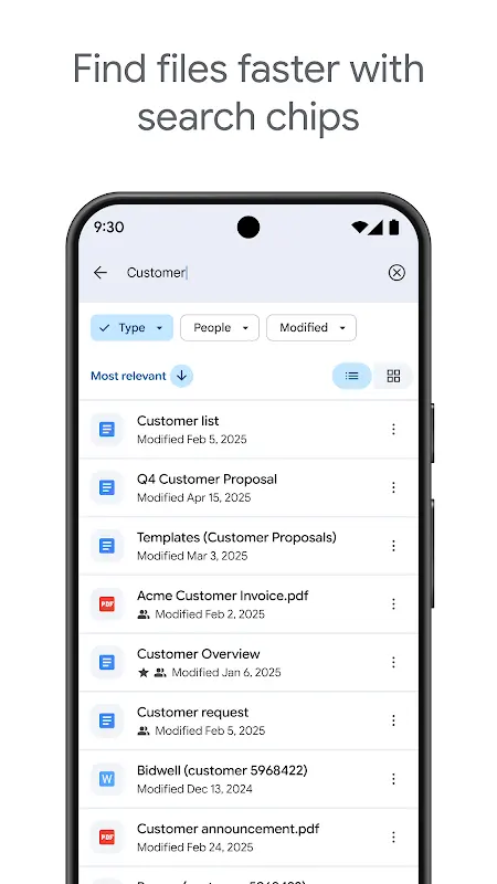 Google Drive app screenshot 2