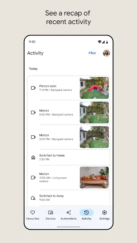 Google Home app screenshot 1