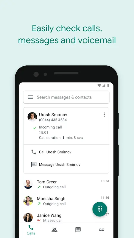 Google Voice app screenshot 1