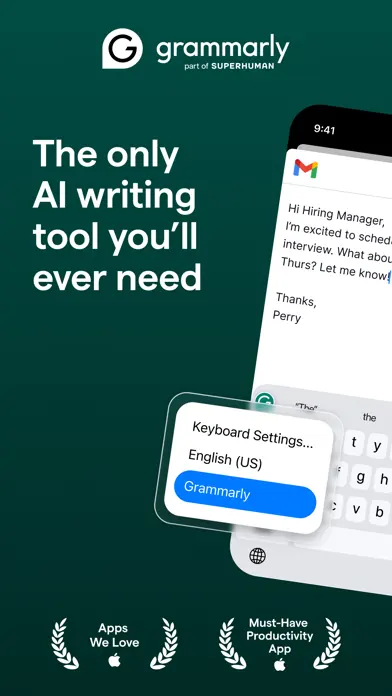 Grammarly-AI Writing Assistant app screenshot 1