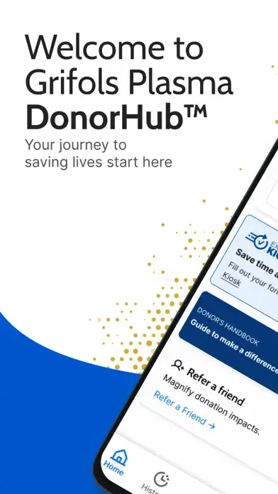 Grifols Plasma Donor Hub app screenshot 1
