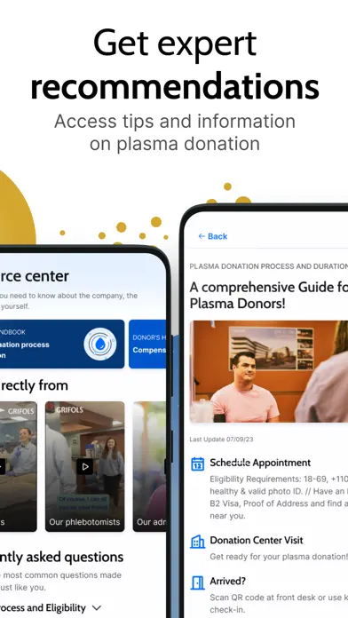 Grifols Plasma Donor Hub app screenshot 4