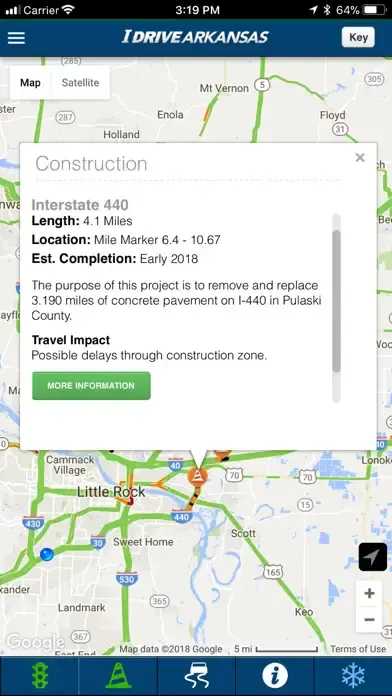 IDrive Arkansas app screenshot 2