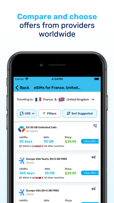Instabridge: eSIM + Internet app screenshot 3