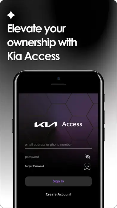 Kia Access app screenshot 1