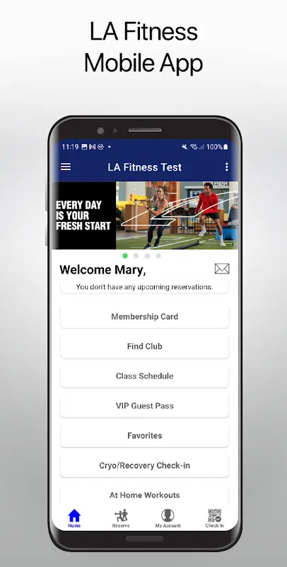 LA Fitness Mobile app screenshot 1