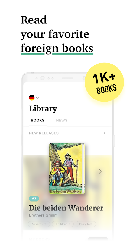 Linga: Books with translations app screenshot 1