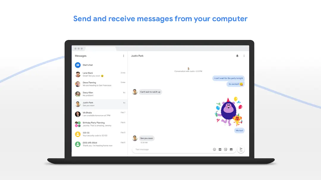 Google Messages app screenshot 1