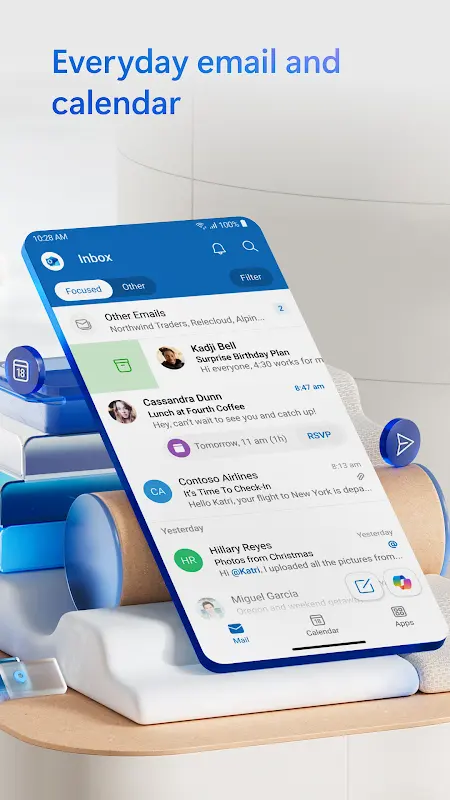 Microsoft Outlook app screenshot 1