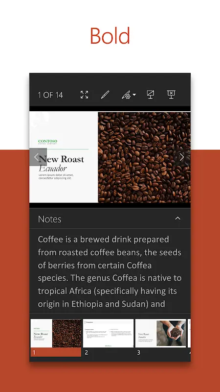 Microsoft PowerPoint app screenshot 1