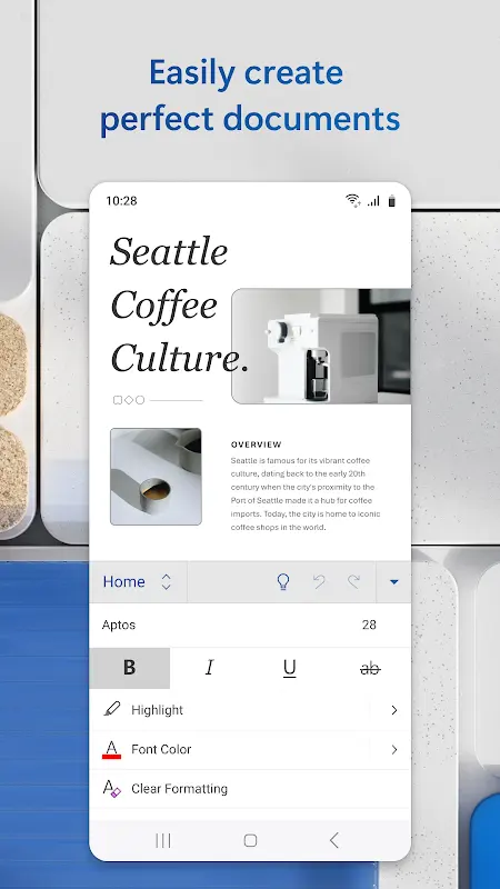 Microsoft Word app screenshot 2