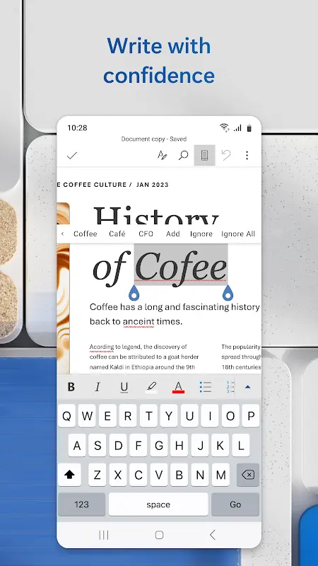 Microsoft Word app screenshot 3