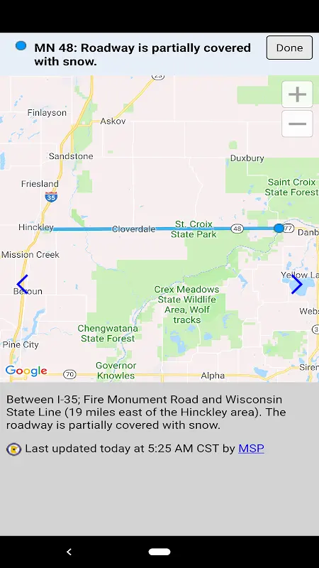 Minnesota 511 app screenshot 7