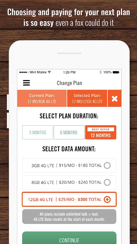 Mint Mobile app screenshot 2