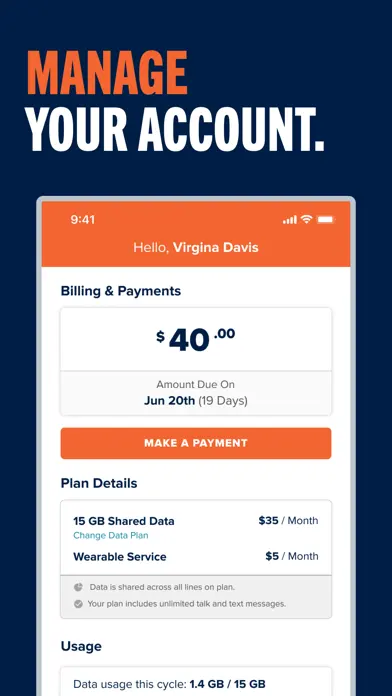 My Consumer Cellular app screenshot 1