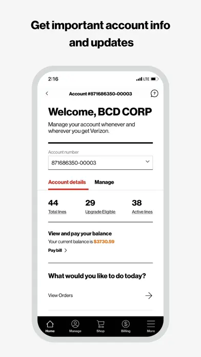 My Verizon app screenshot 1