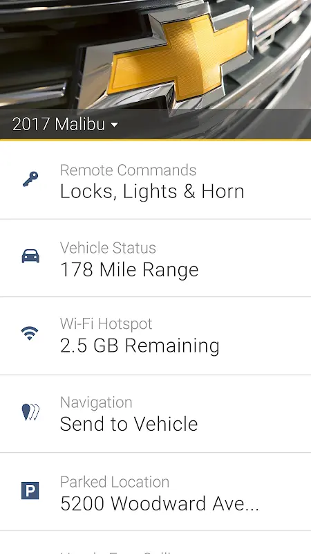 myChevrolet app screenshot 1