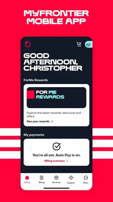 MyFrontier app screenshot 1