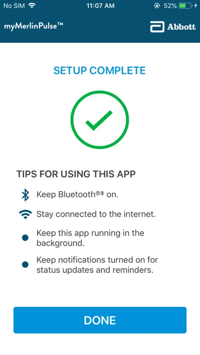 myMerlinPulse™ app screenshot 1