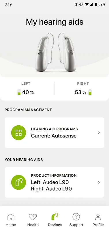 myPhonak app screenshot 4