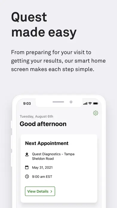MyQuest for Patients app screenshot 1