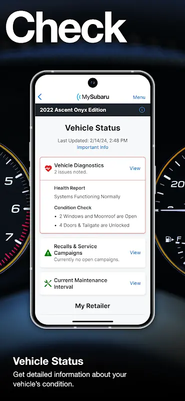 MySubaru app screenshot 5