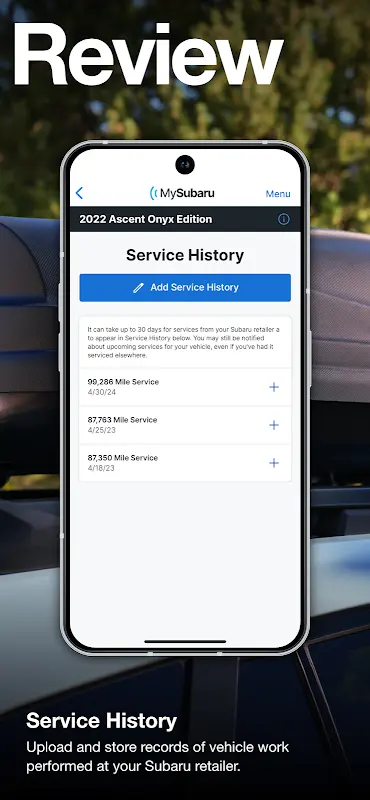MySubaru app screenshot 8