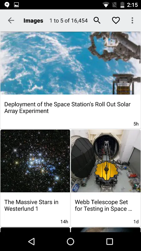 NASA app screenshot 2